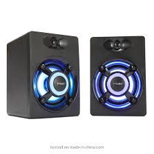 T-Wolf S1 1pair Desktop Speaker with LED Light USB
